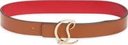Christian Louboutin Logo Buckle Leather Belt