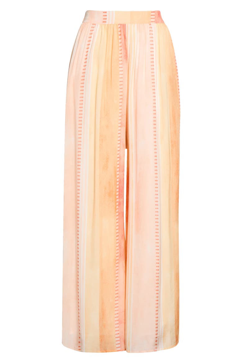 Print Wide Leg Cover-Up Pants, Alternate, color, CORAL STROVIA