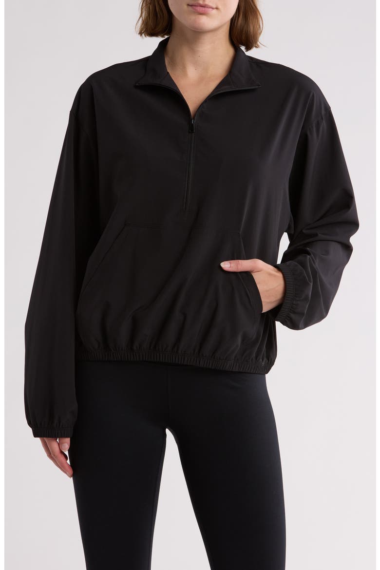 Quarter Zip Jacket, Main, color, BLACK