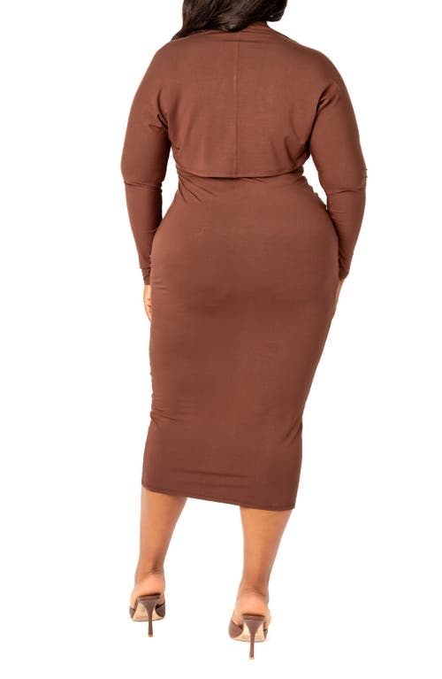 BUXOM COUTURE BUXOM COUTURE MODAL TUBE DRESS & SHRUG 