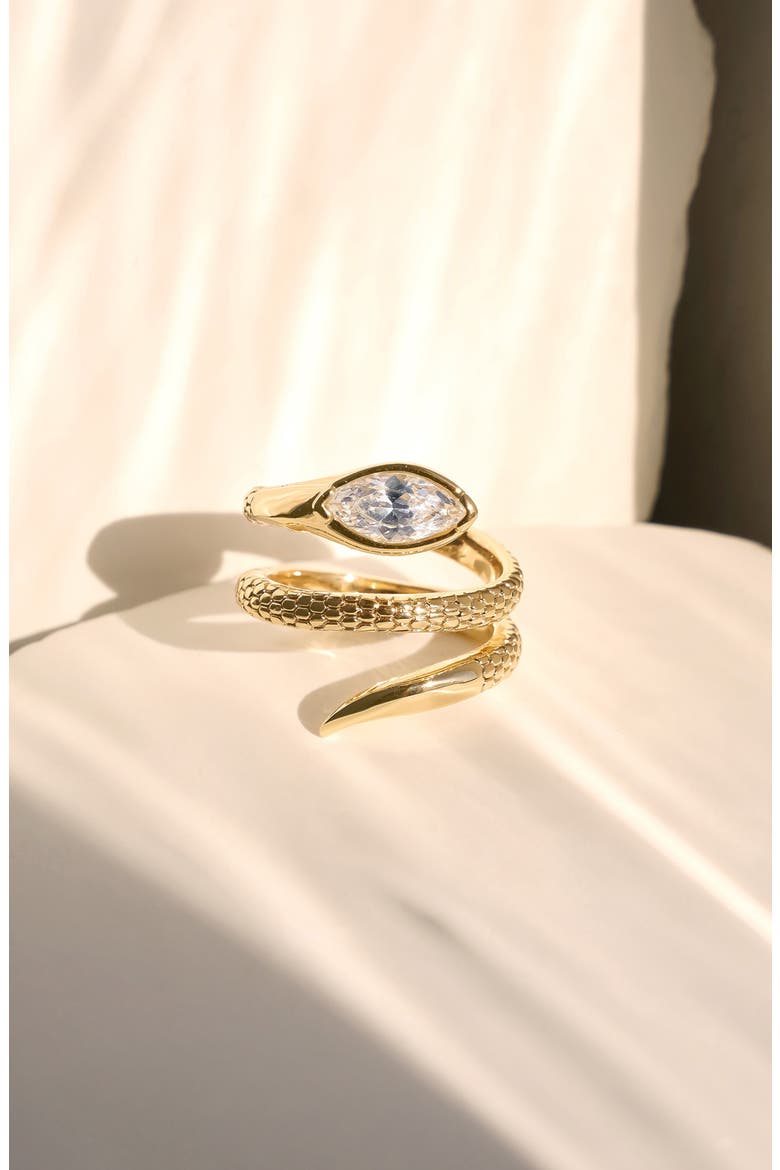 Serpent Coiled Ring, Alternate, color, GOLD