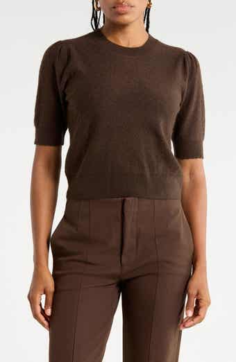 Pointelle Ruched Sweater