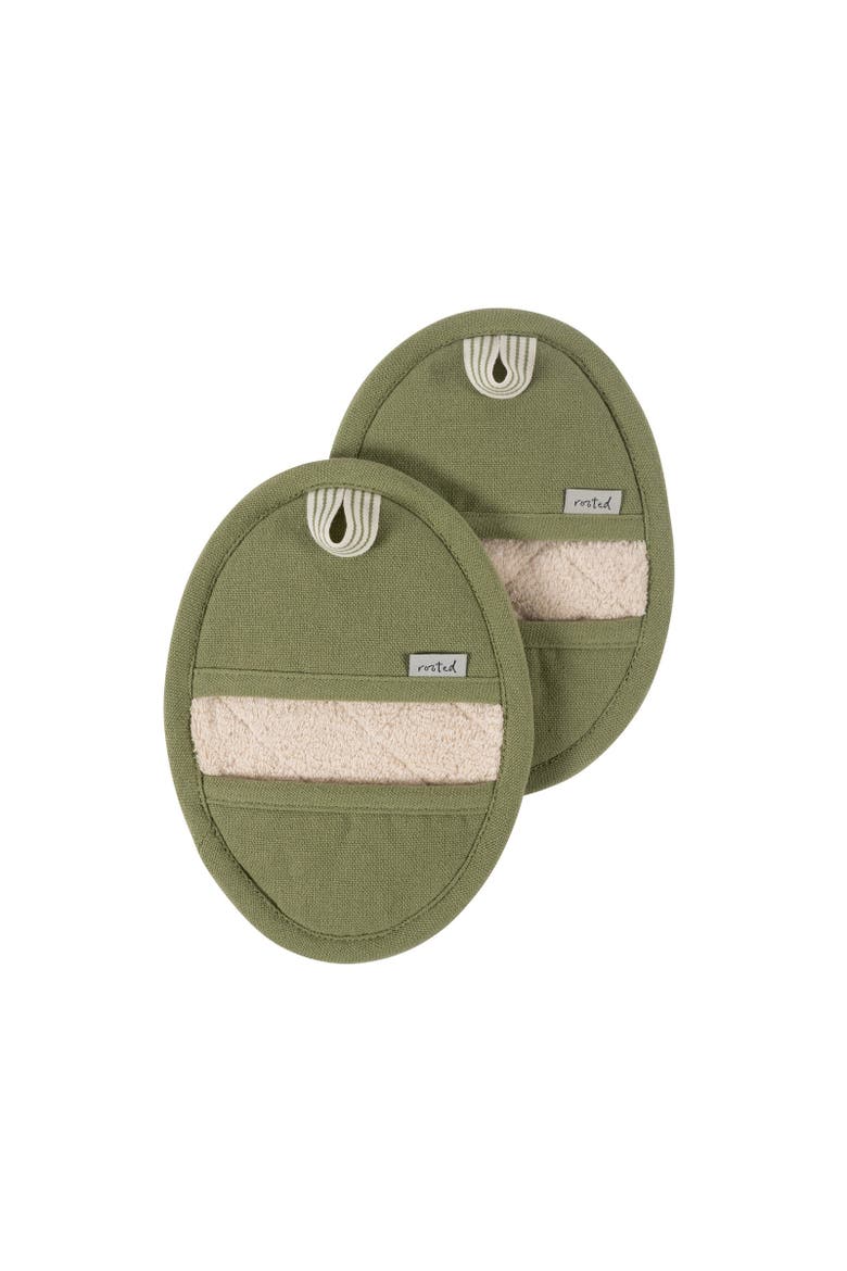 Rooted Sustainable Pot Grabbers Set of 2, Main, color, Sequoia