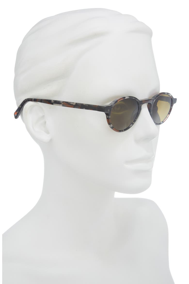 Board Stiff 43mm Round Polarized Sunglasses, Alternate, color, CHARCOAL / POLARIZED BROWN