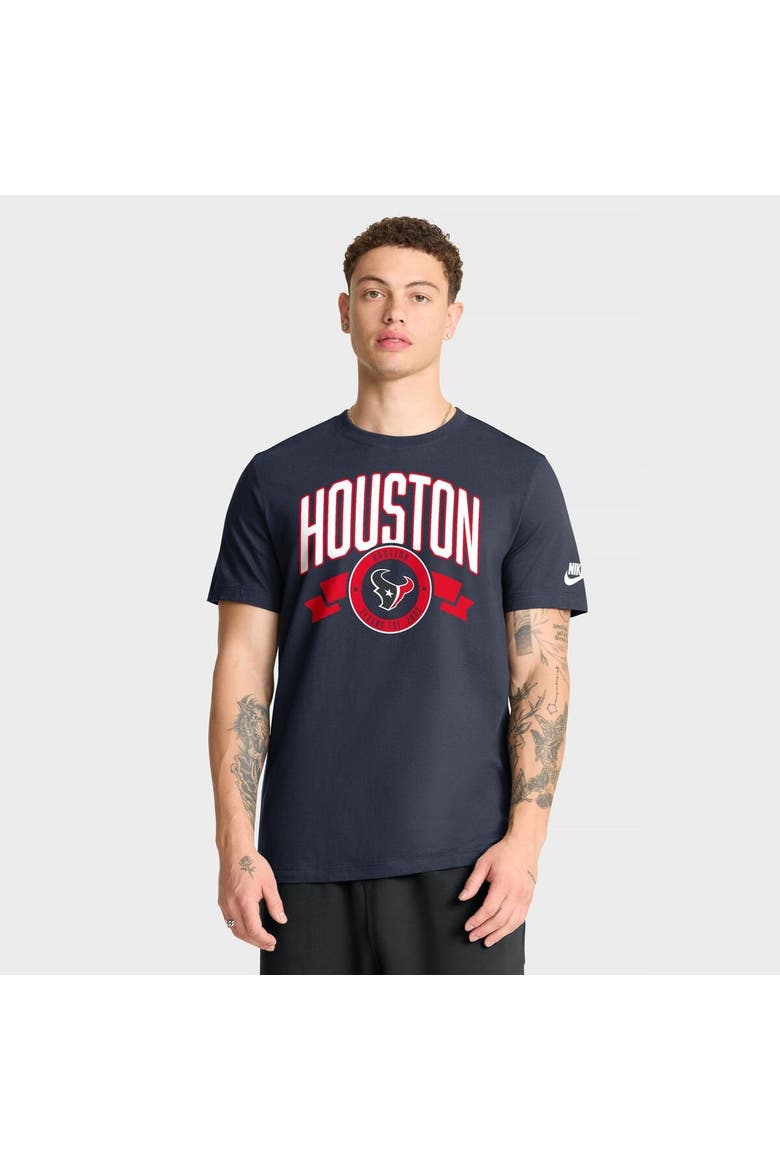 Men's Nike Navy Houston Texans Rewind Front and Back Hit Essential T-Shirt, Main, color, Navy