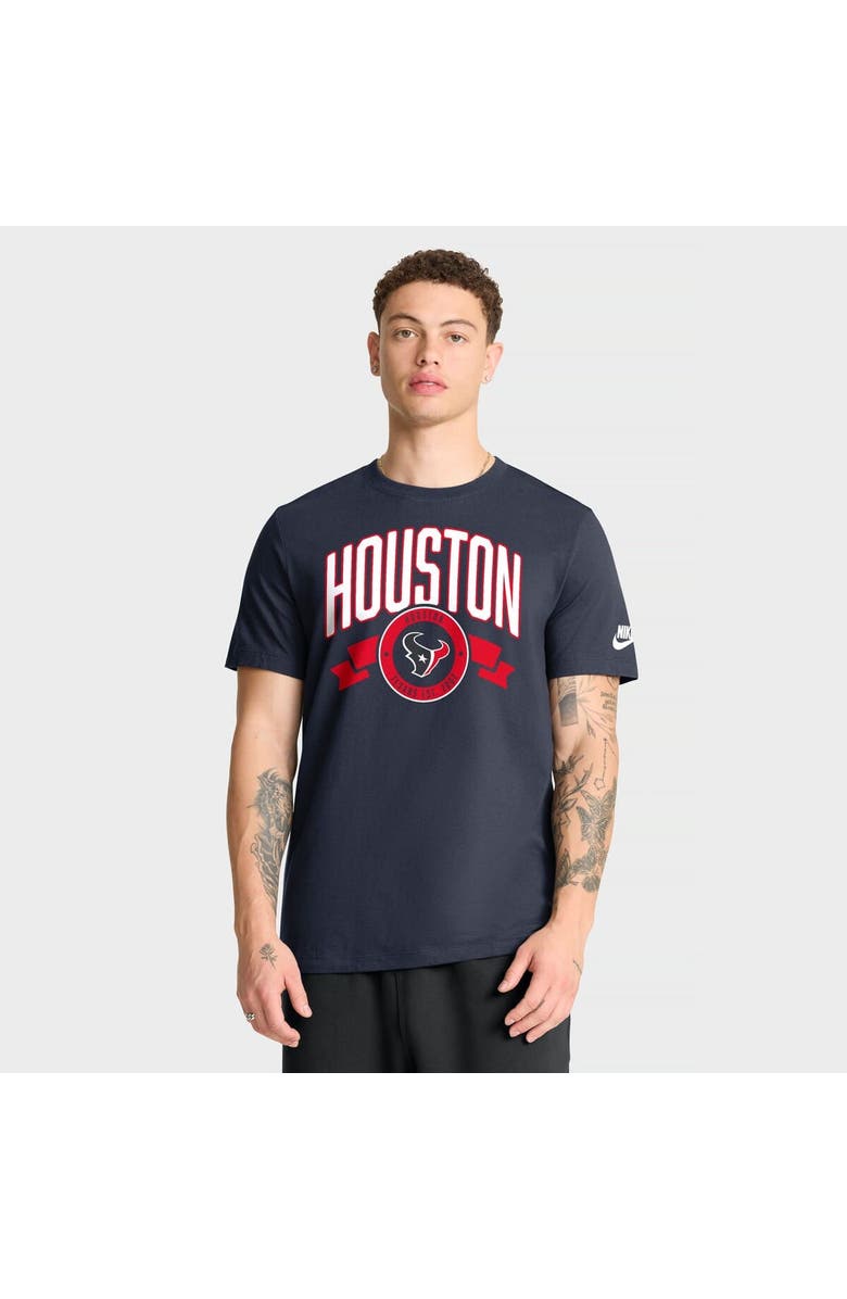 Nike Men's Nike Navy Houston Texans Rewind Front and Back Hit Essential T-Shirt, Main, color, Navy