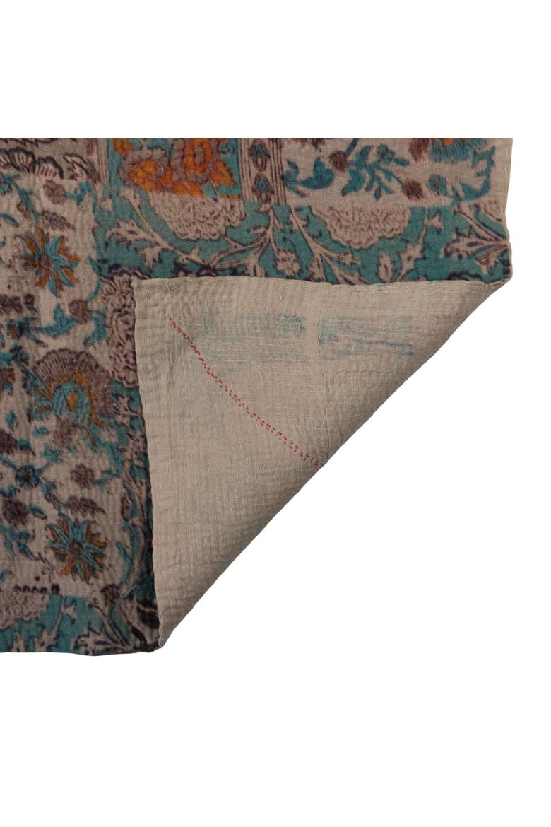 Vintage Cotton Printed Rali Throw with Embroidery, Multicolor, Alternate, color, Multicolor