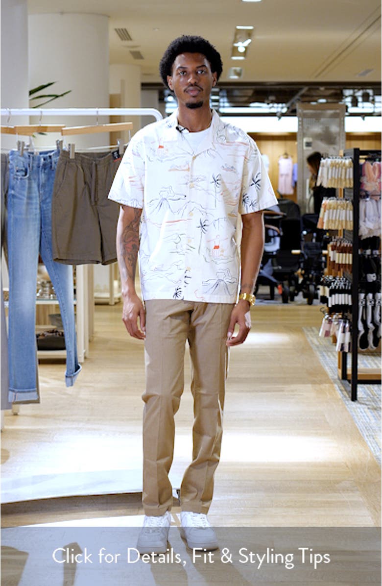 Tropical Print Linen & Cotton Camp Shirt, sales video thumbnail