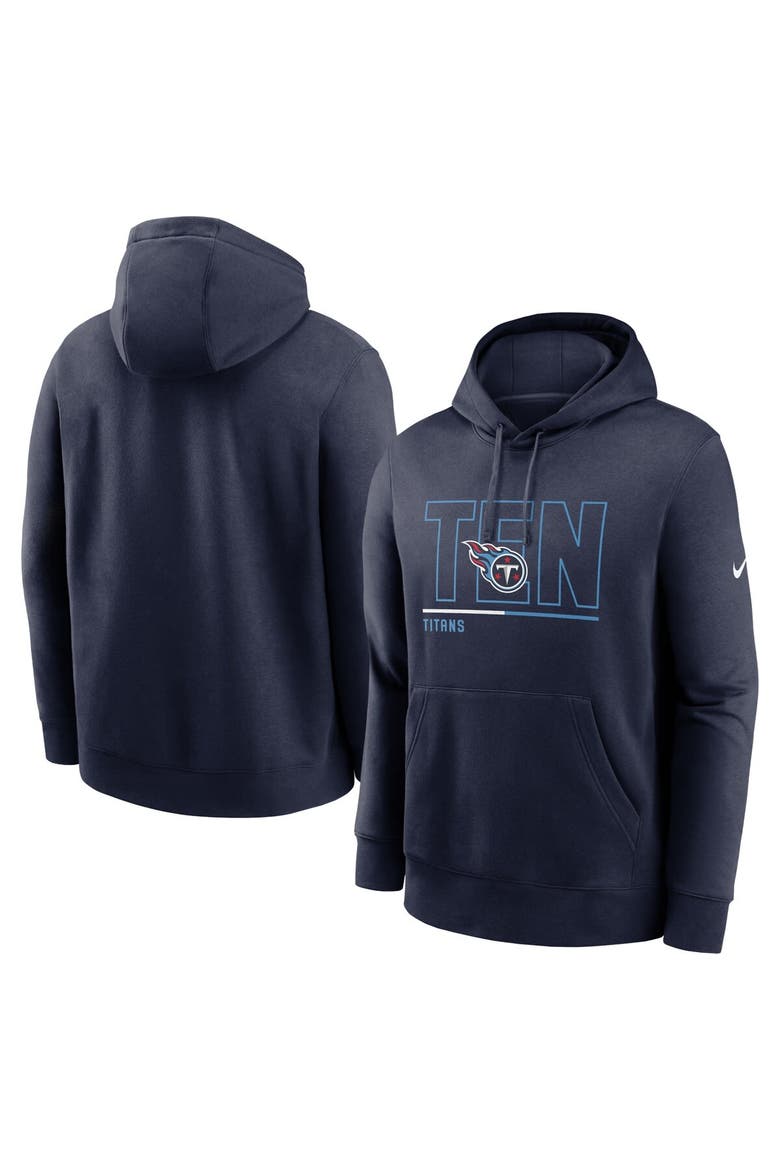 Men's Nike Navy Tennessee Titans City Code Club Fleece Pullover Hoodie, Main, color, Navy