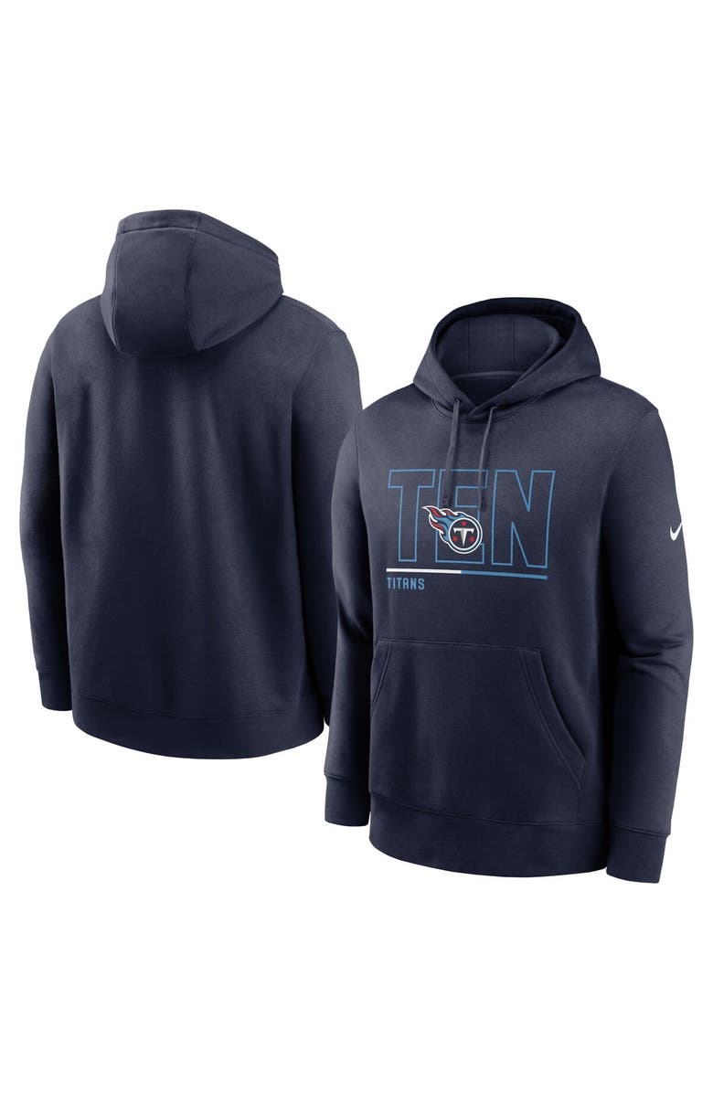 Nike Men's Nike Navy Tennessee Titans City Code Club Fleece Pullover Hoodie, Main, color, Navy