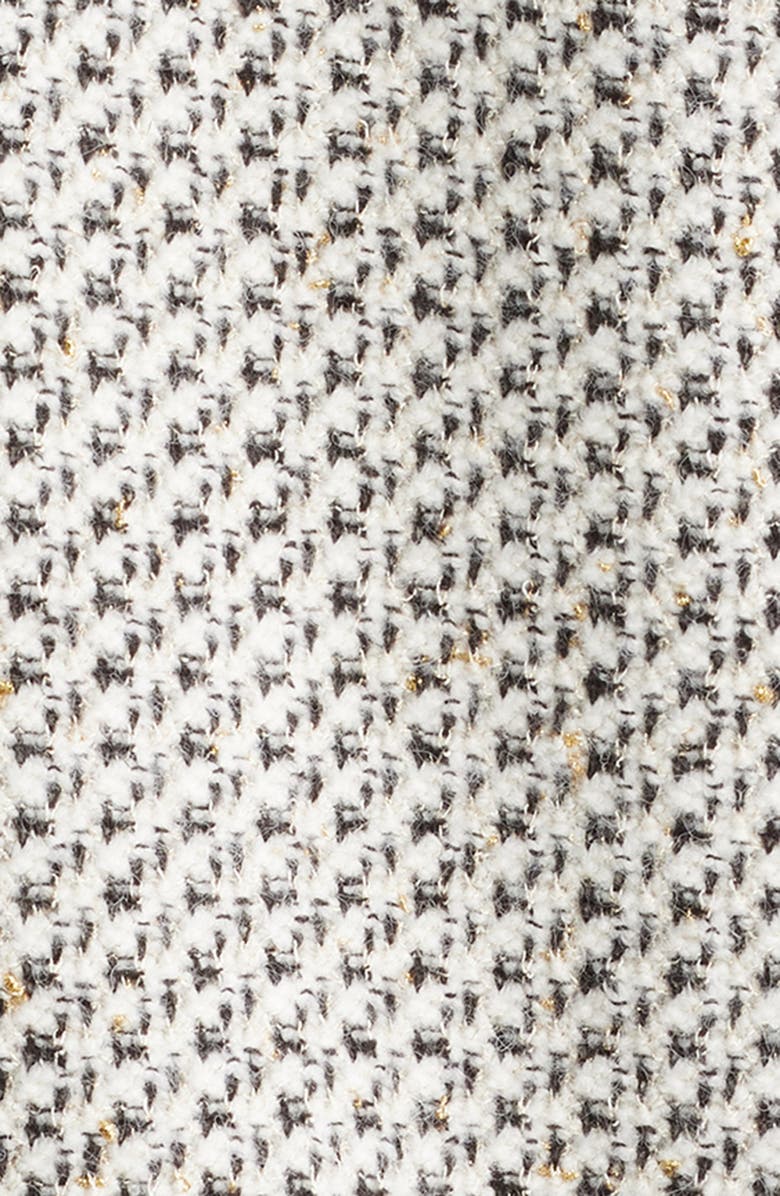 Anne Klein Contrast Trim Tweed Cardigan, Alternate, color, Alabaster Multi