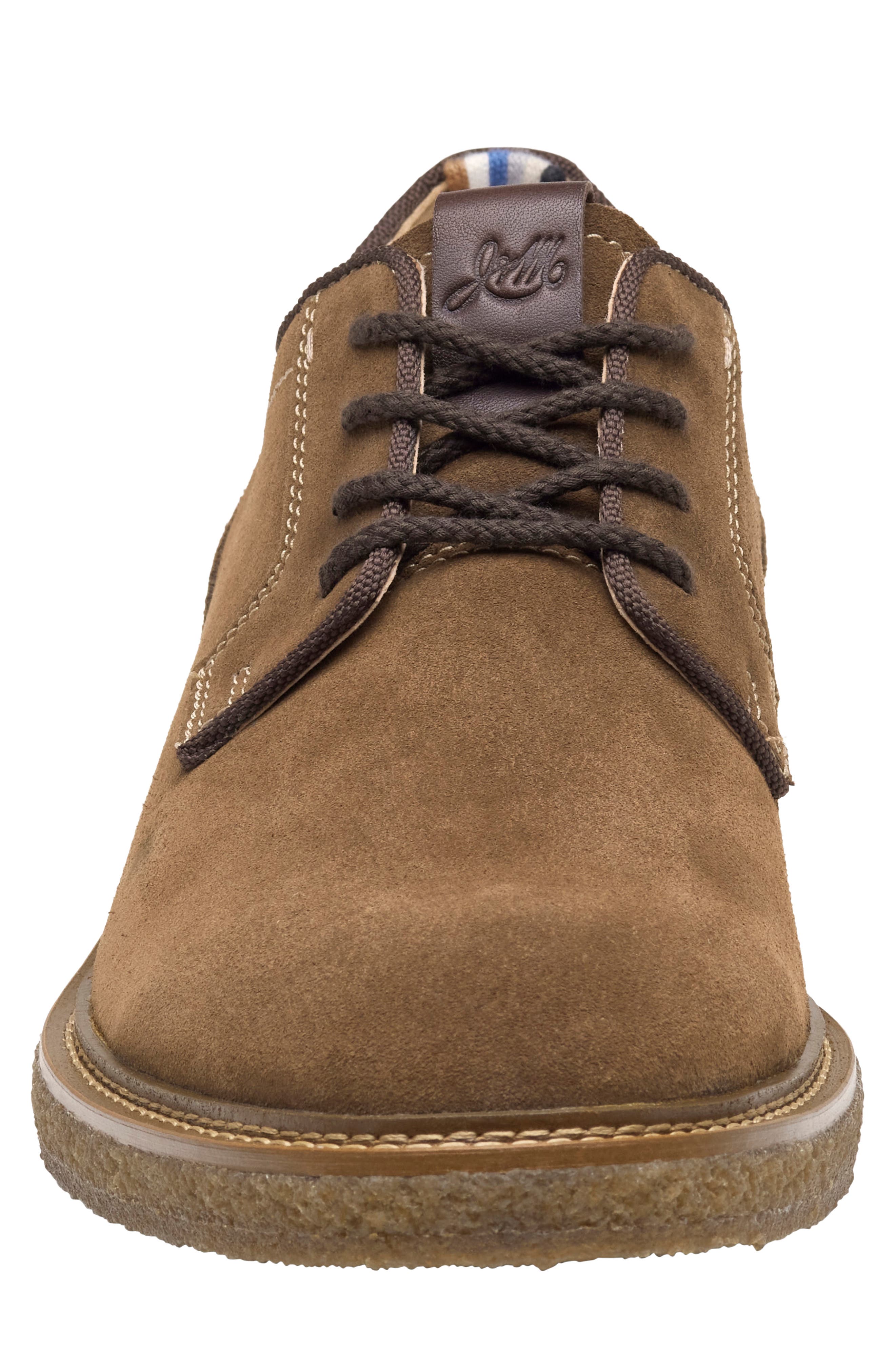 Clint Plain Toe Derby, Alternate, color, BROWN OILED SUEDE