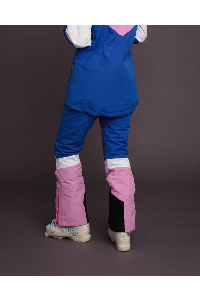 1080 Women's Ski & Snowboard Pant - Pastel Pink, White & Blue, Alternate, color, Pastel Pink, White & Blue
