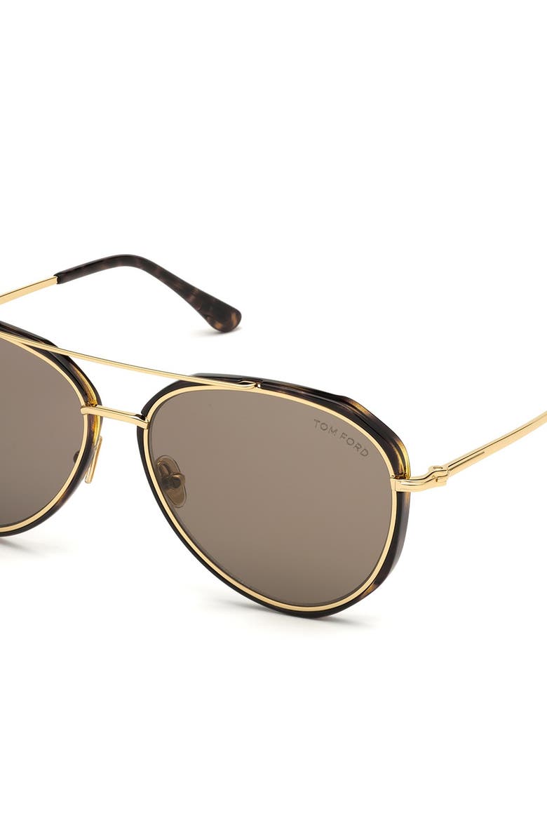 TOM FORD Vittorio 60mm Aviator Sunglasses, Main, color, 