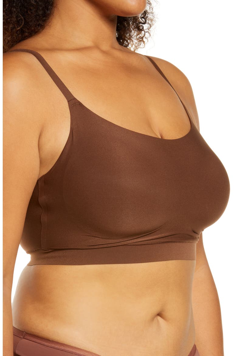 Soft Stretch Scoop Padded Bralette, Alternate, color, WALNUT