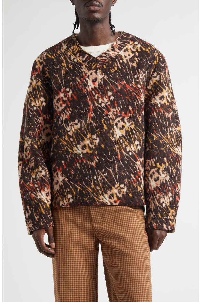 Agustin Wool Blend Sweater, Main, color, BEDOUIN MELANGE