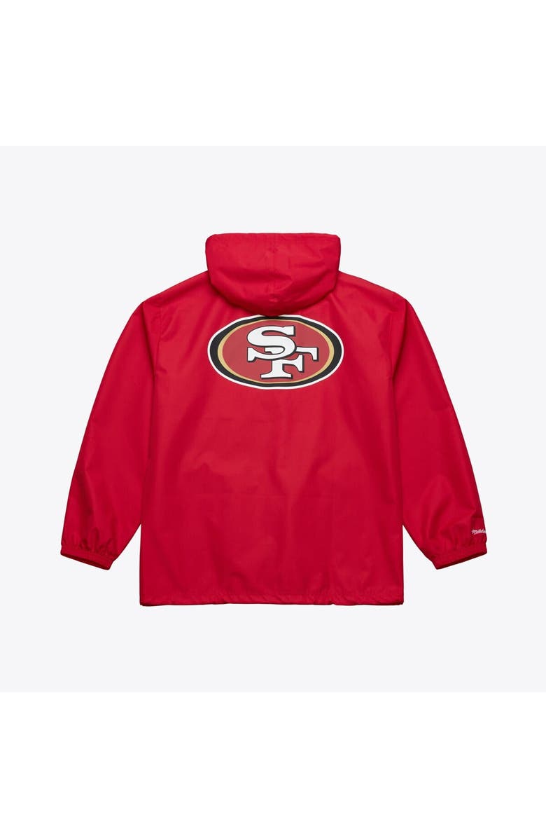 Mitchell & Ness Men's Mitchell & Ness Scarlet San Francisco 49ers Coaches Full-Snap Hooded Windbreaker Jacket, Alternate, color, Scarlet