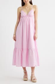 BP. Ruffle Hem Cotton Maxi Dress