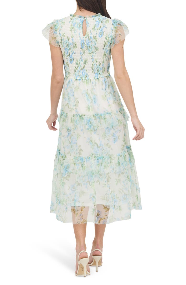 Blu Pepper Floral Smocked Tiered A-Line Dress, Alternate, color, 