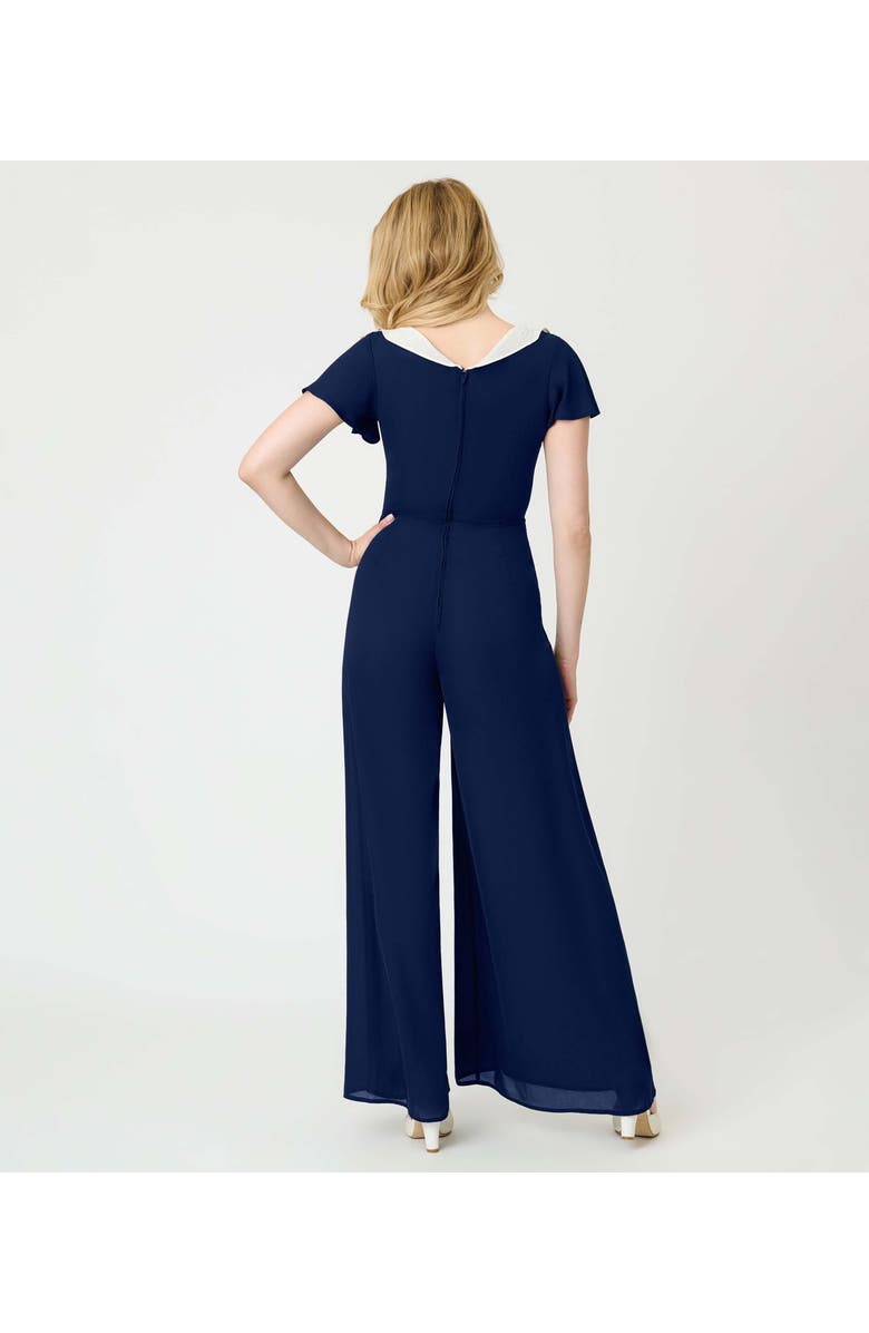 Unique Vintage Wide Leg Jumpsuit, Alternate, color, Navy Blue