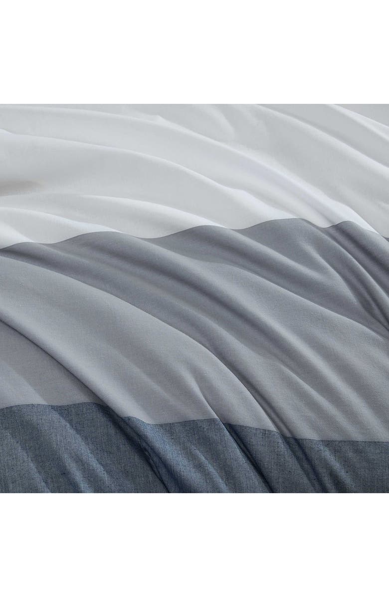 Calvin Klein Chambray Handkerchief Duvet Cover & Shams Set, Alternate, color, Light / Medium Blue