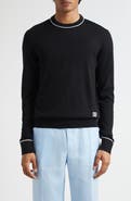 Dolce&Gabbana Tipped Virgin Wool Crewneck Sweater