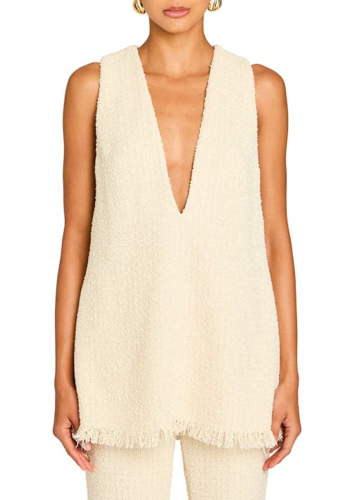 Ser.o.ya Gav Boucle Top In Eggshell