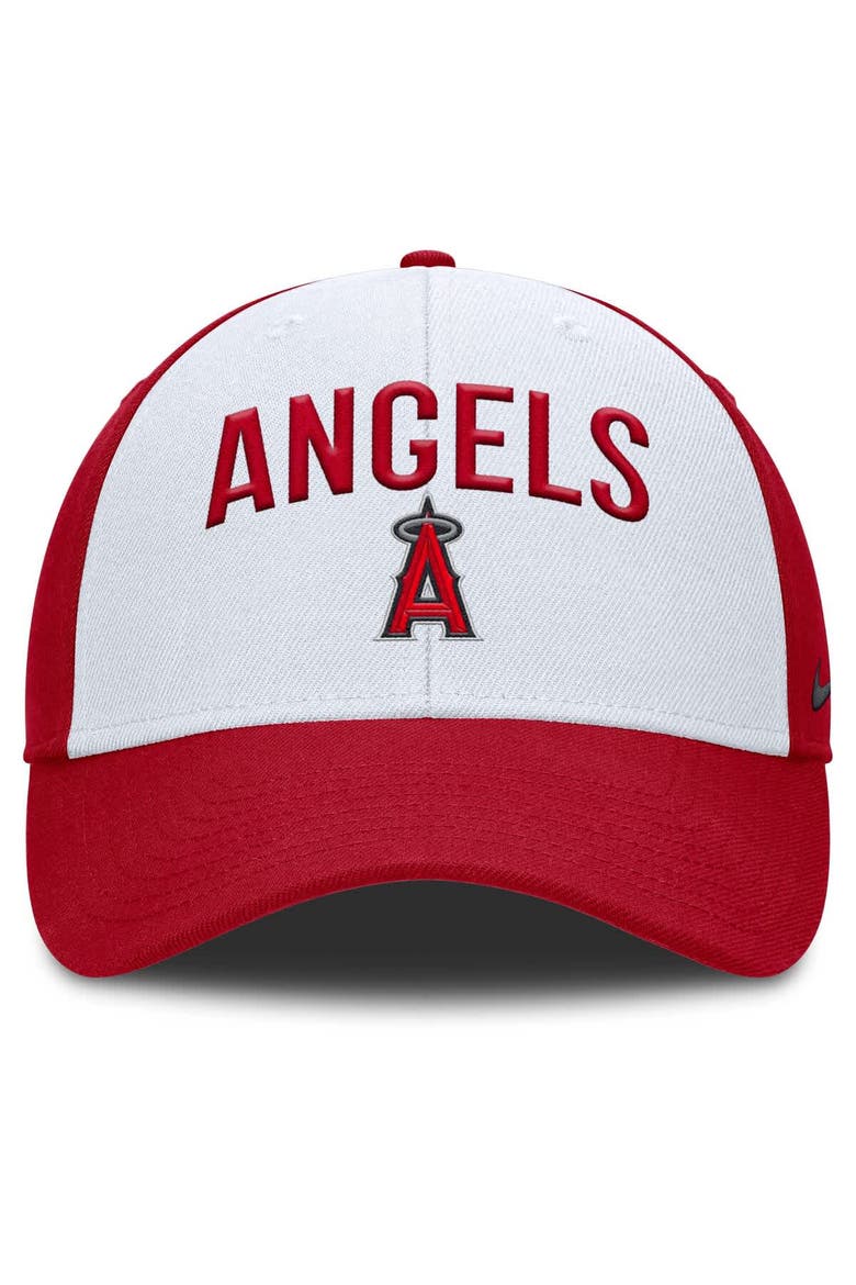 Men's Nike White/Red Los Angeles Angels Club Performance Adjustable Hat, Alternate, color, White