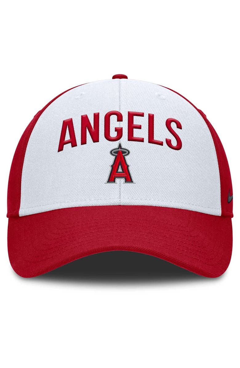 Nike Men's Nike White/Red Los Angeles Angels Club Performance Adjustable Hat, Alternate, color, White