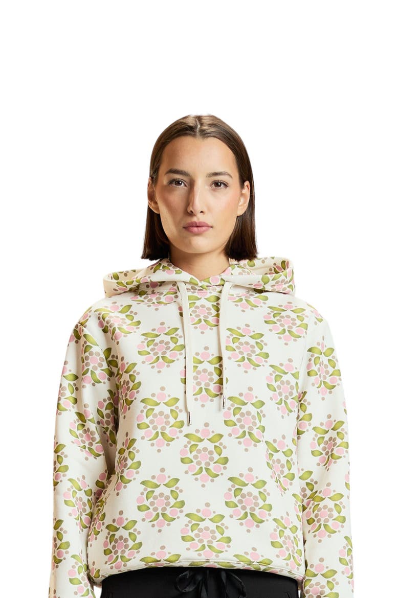 Bloom Printed Hoodie, Main, color, White