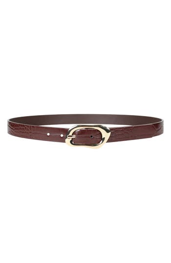 Linea Pelle Molten Buckle Belt In Brown