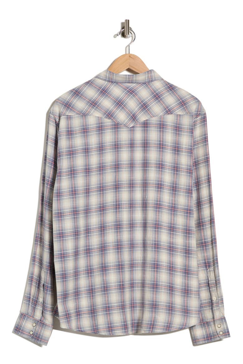 Long Sleeve Plaid Western Shirt, Alternate, color, NIGHTSHADOW BLUE