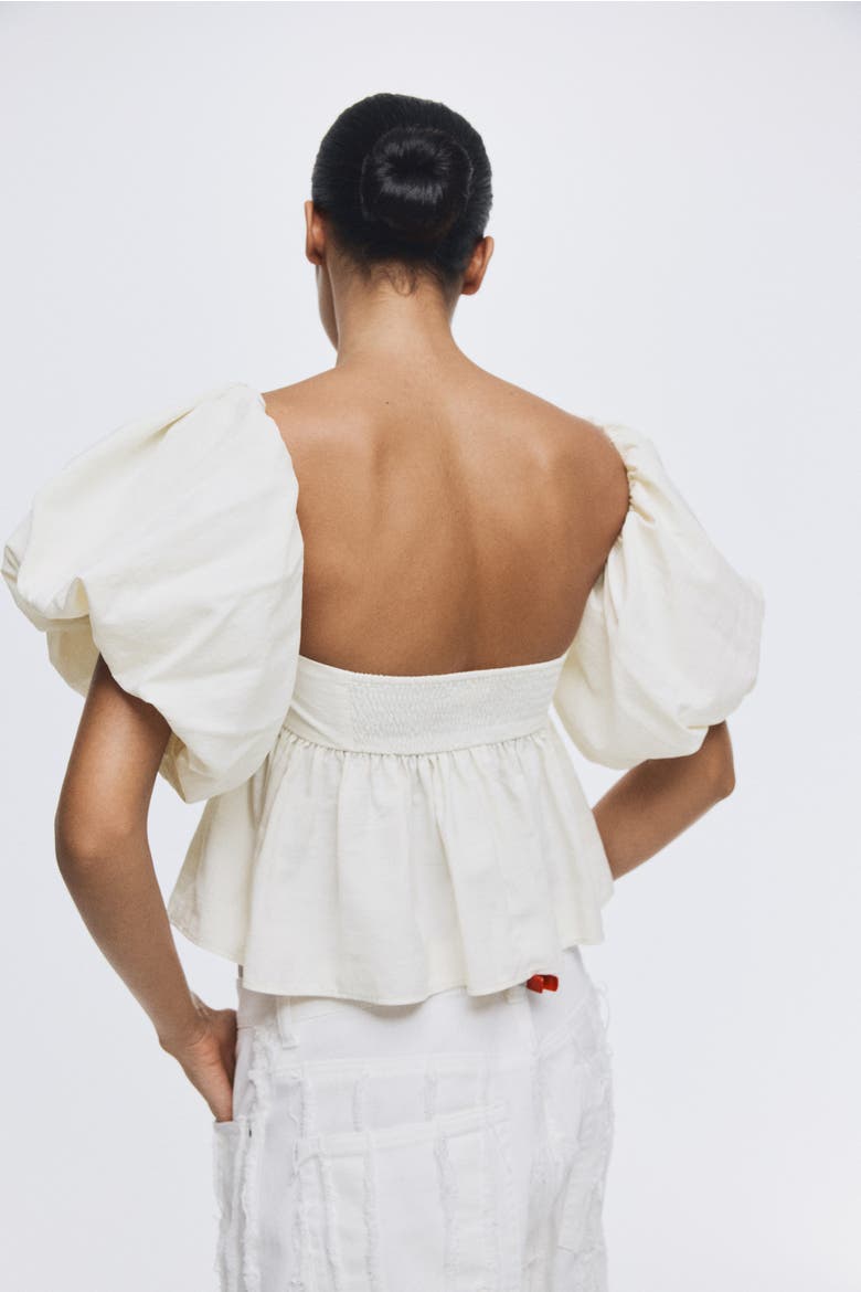 Off-the-shoulder Top, Alternate, color, Cream