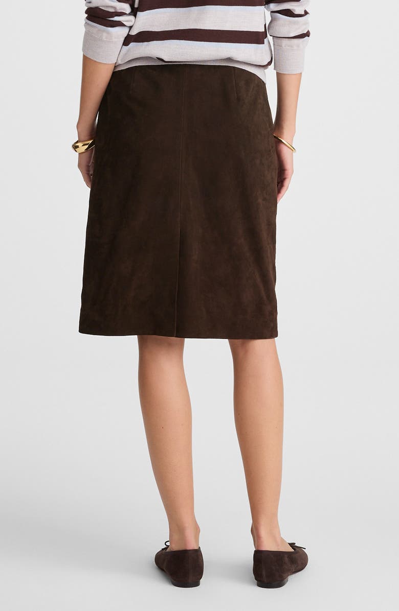 Madewell Suede Column Skirt, Alternate, color, Dark Carob