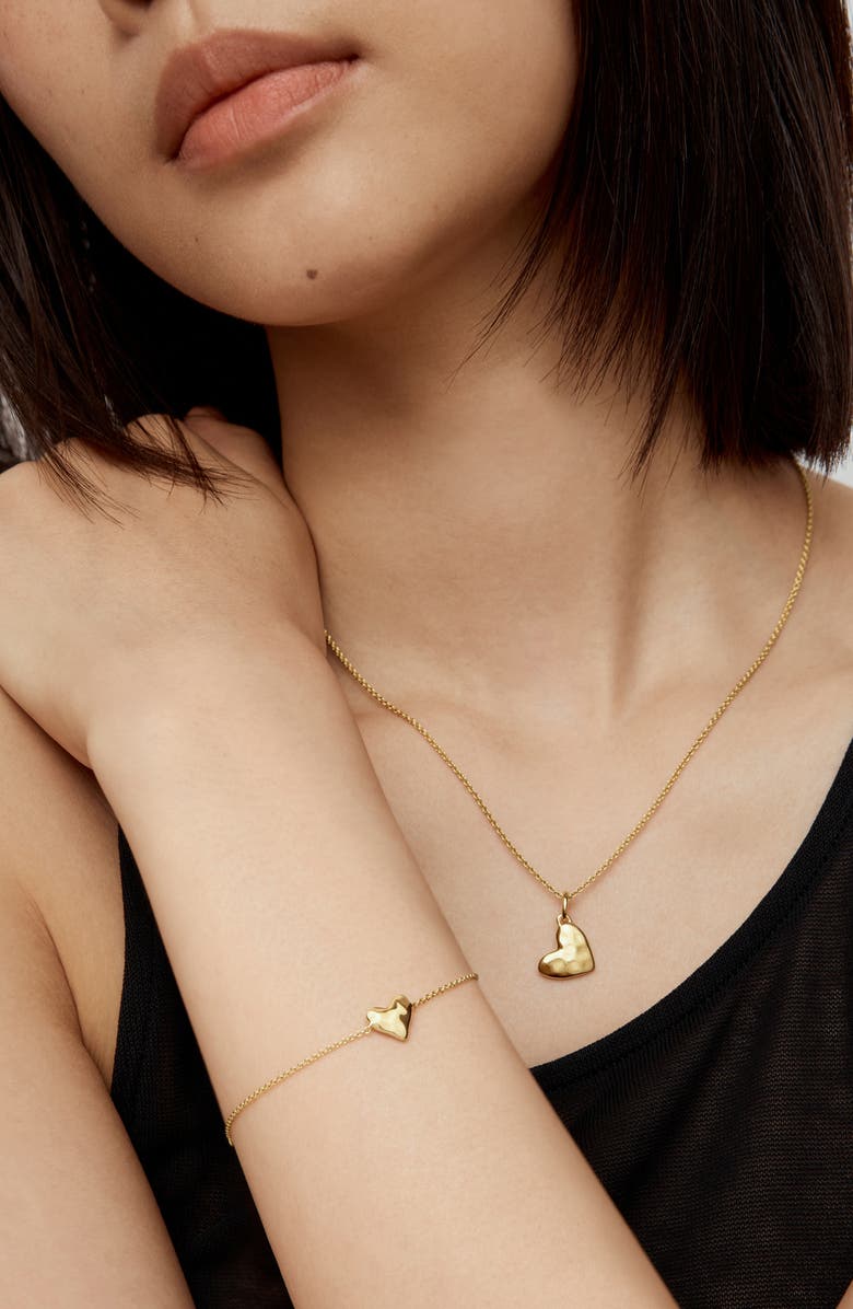 Monica Vinader Heart Pendant Necklace, Alternate, color, 18Ct Gold Vermeil