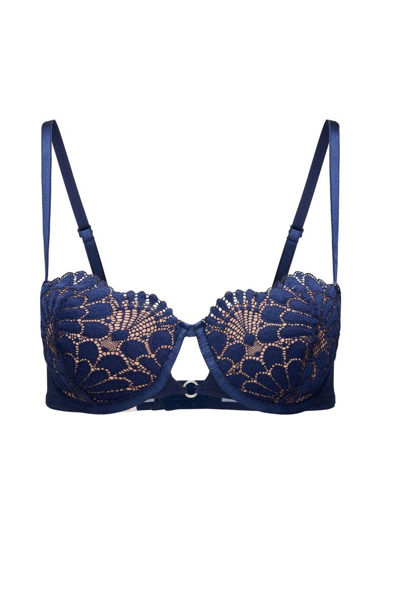 Albanne Contour Balconette Bra, Alternate, color, Dark blue