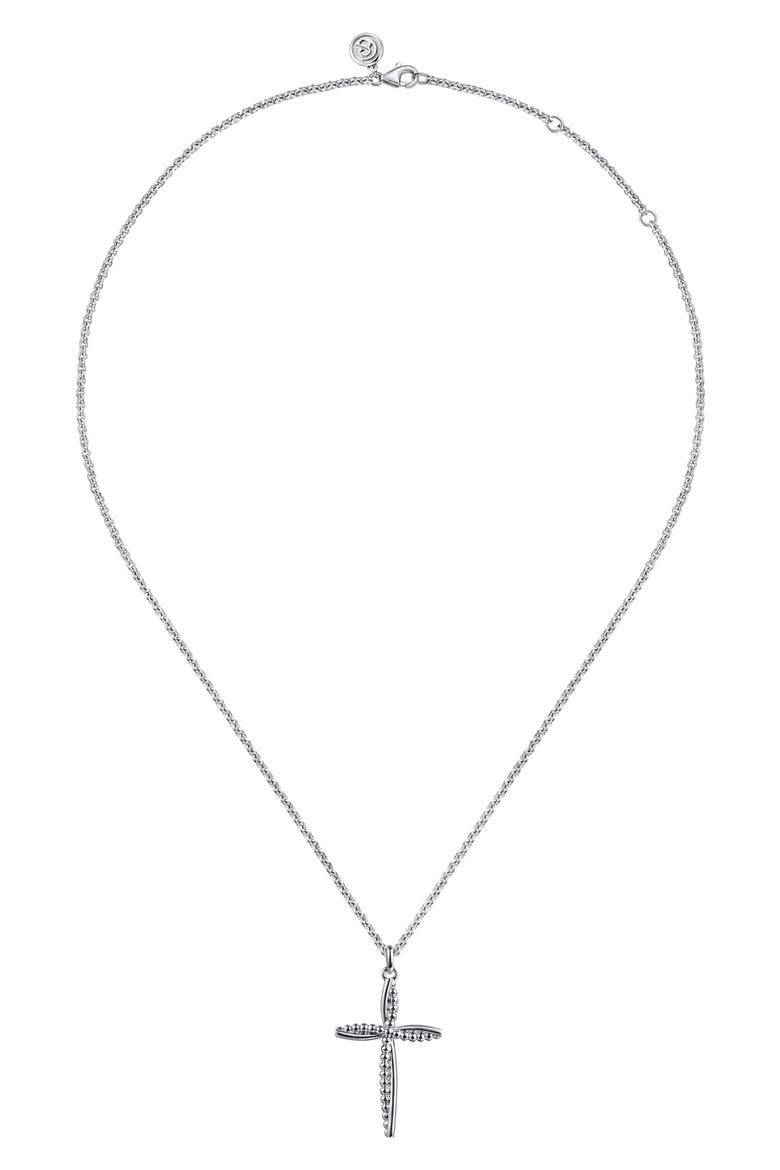 Cross Pendant Necklace, Alternate, color, STERLING SILVER