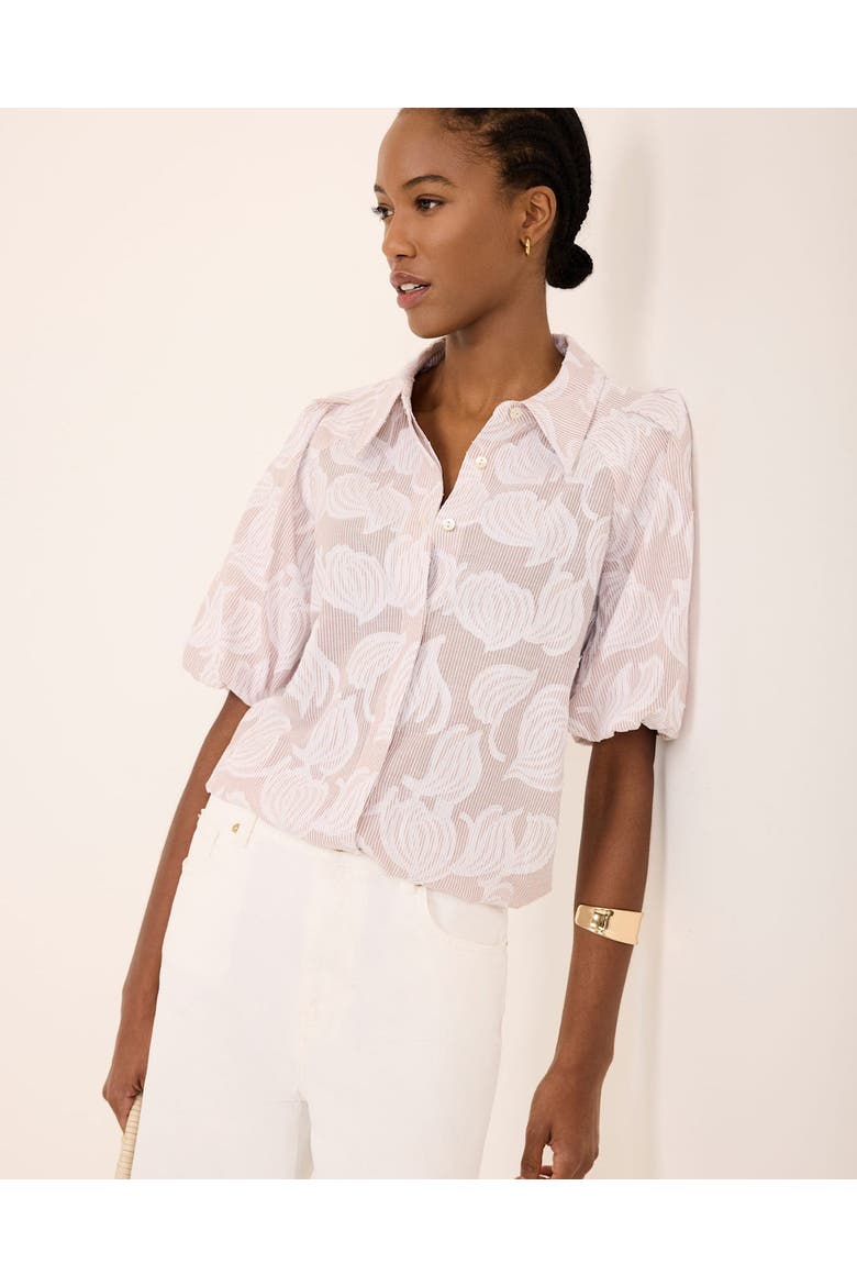 Cotton Jacquard Shirt, Alternate, color, Neutral