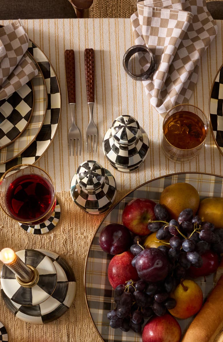 MACKENZIE CHILDS Courtly Check<sup>®</sup> Enamel Large Salt & Pepper Shaker Set, Alternate, color, 