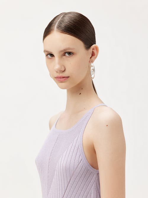 Gobi Mongolian Cashmere Sleeveless Silk Cashmere Top In Purple Heather