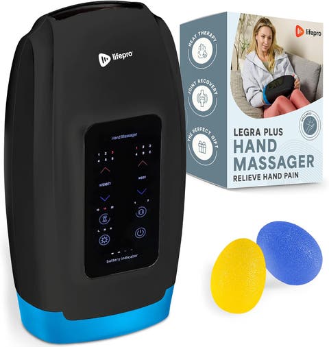 Legra Plus Hand Massager with Heat and Compression Finger, Wrist, and Palm Massager with 5 and 6 Modes