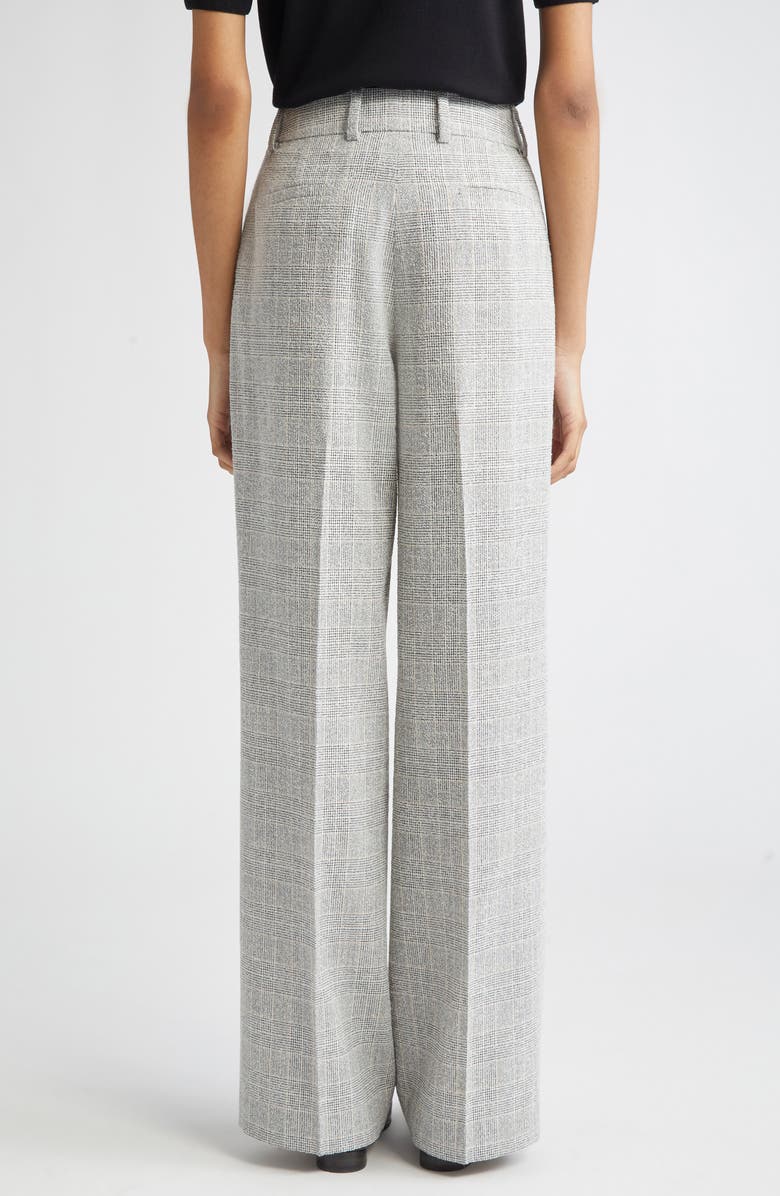 Lafayette 148 New York Sullivan Glen Plaid Wool Blend Bouclé Wide Leg Pants, Alternate, color, 
