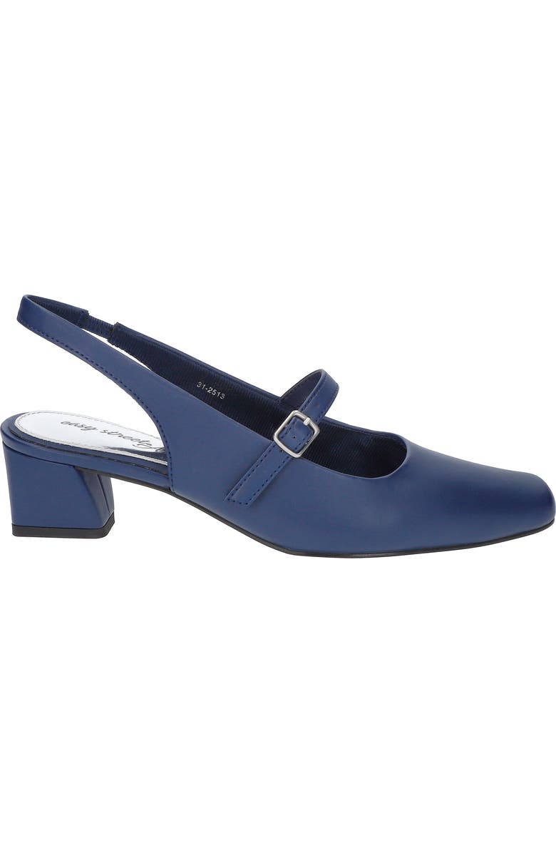 EASY STREET Cameo Slingback Mary Jane Pump, Alternate, color, Navy Satin