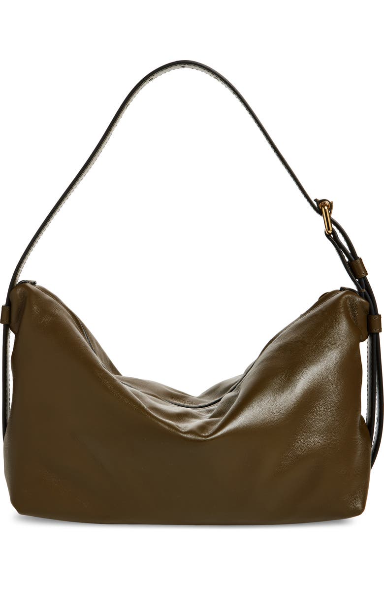 Moschino Tie Me Leather Shoulder Bag, Alternate, color,