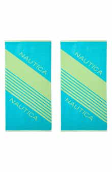 Nautica Set of 2 Cotton Blend Terry Beach Towels