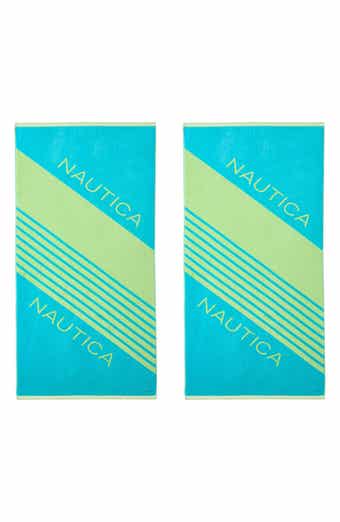 Nautica Set of 2 Cotton Blend Terry Beach Towels