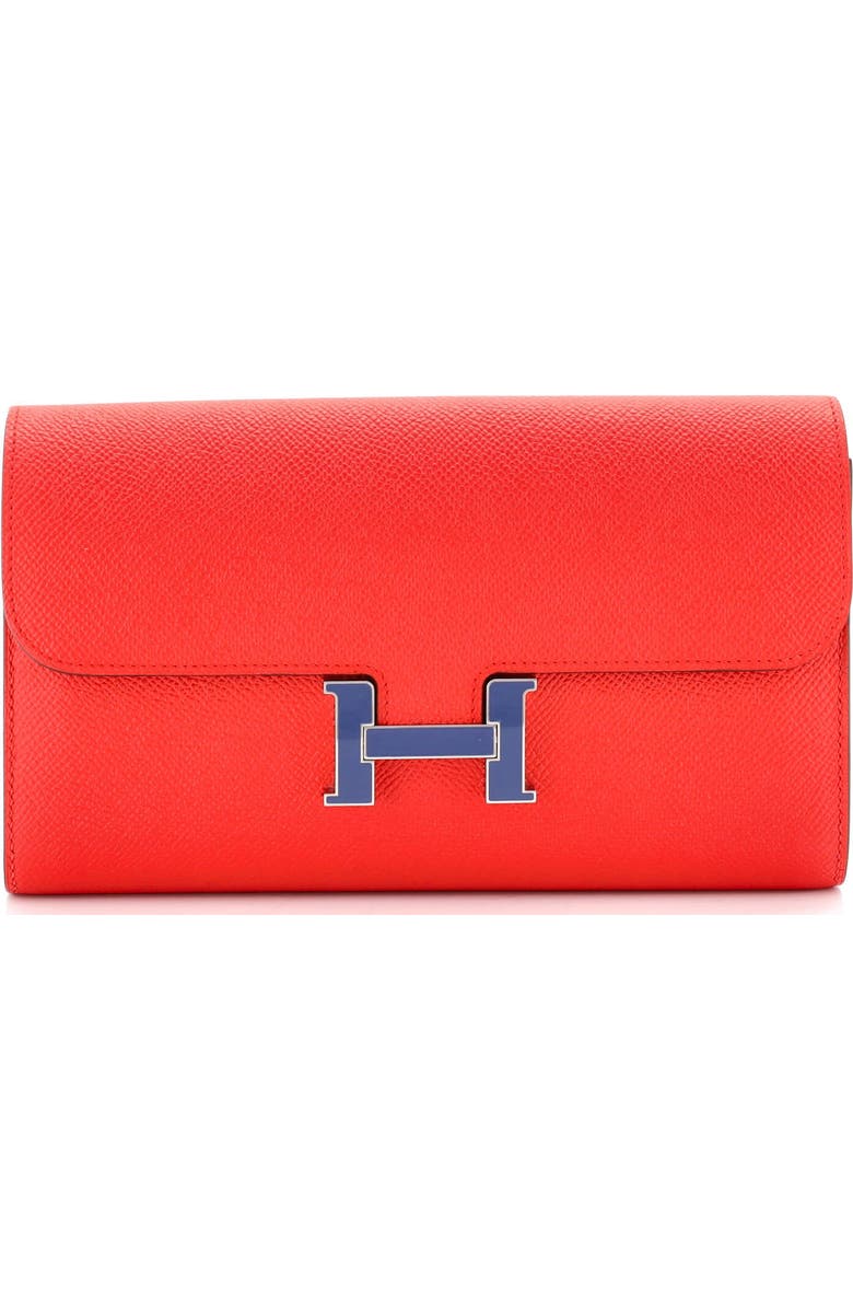 Pre-Owned Hermes Constance Wallet Epsom Long, Main, color, Capucine