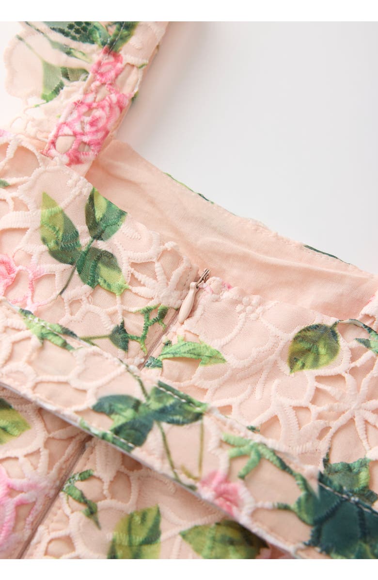 Marlo Kids Leonora Embroidered Mini Dress, Alternate, color, Floral