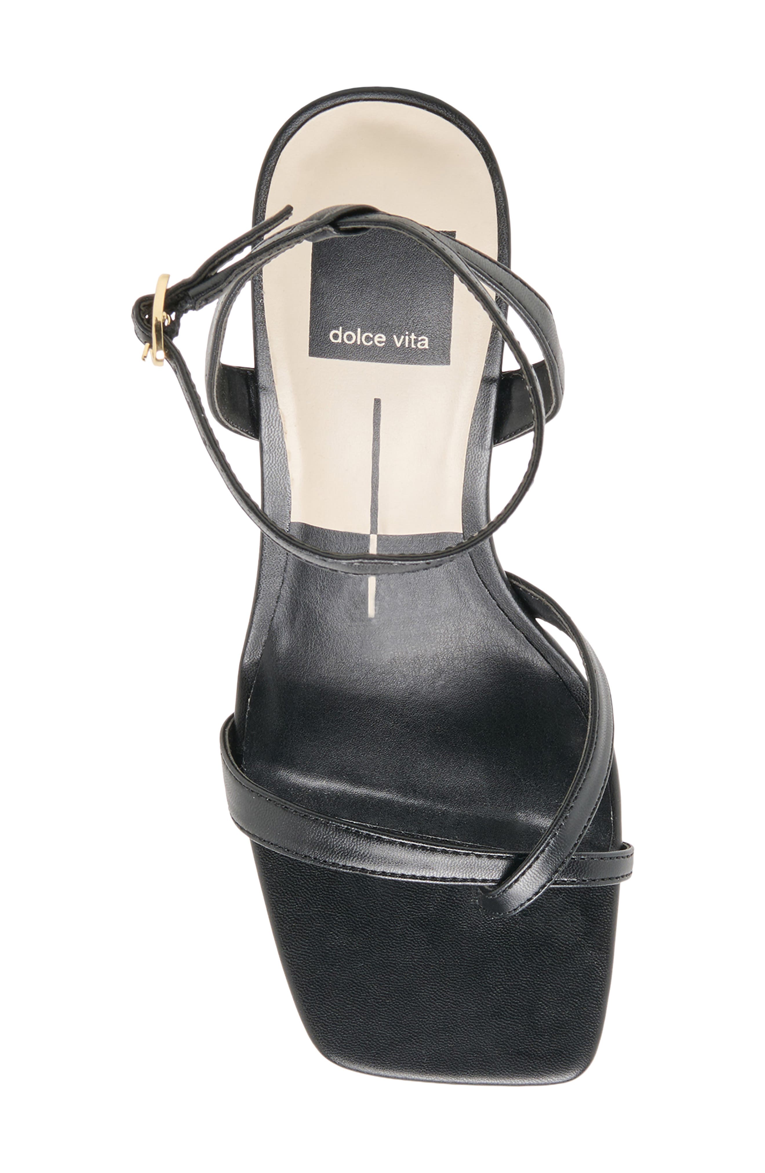 Solene Ankle Strap Wedge Sandal, Alternate, color, BLACK