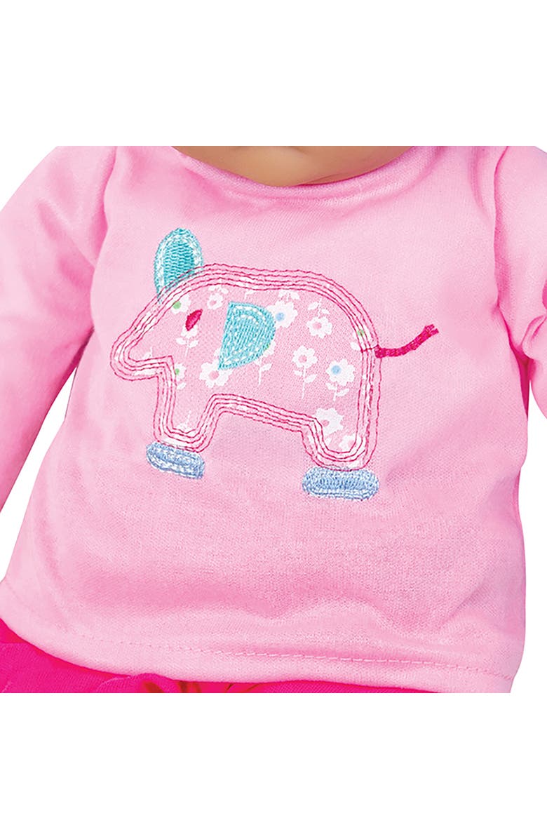 Lissi 16 Inch Interactive Baby Doll Beatrice, Hot Pink & Elephant Outfit, Cap, Alternate, color, Multicolored